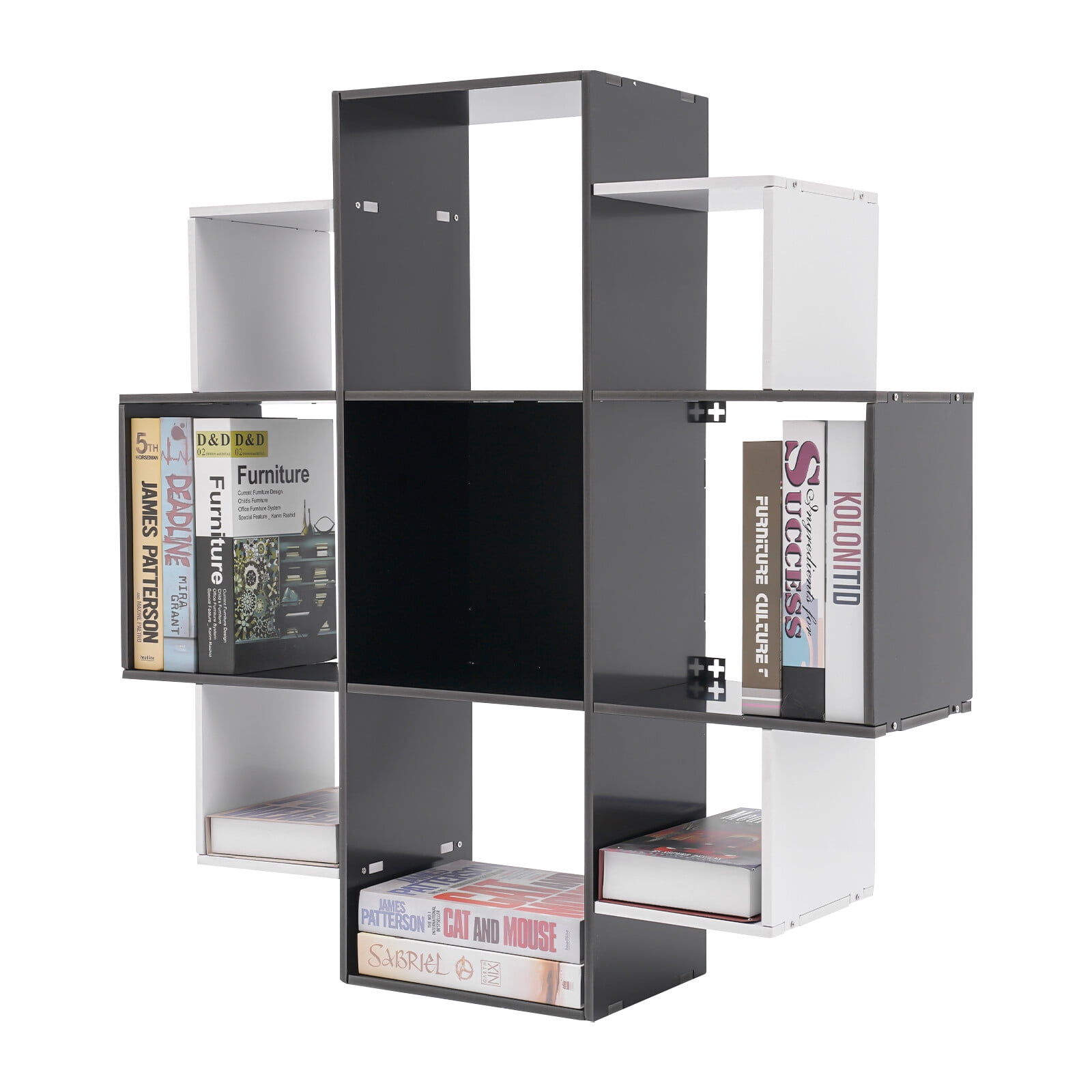 Bookcase, Book Shelf, Bookcase with 9 Compartments Smooth Surface  For Study, Office, Kitchen, Bedroom, And Living Room