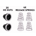 thumbnail image 2 of 4 X Quick Release Bike Wheel Skewer Spring + 2 X M5 Nut Screw Nut Axle Bolt, 2 of 6