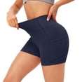 thumbnail image 4 of High Waist Biker Shorts for Women 6"/ 8"/10" Tummy Control, Yoga Workout Running Gym Shorts with Pockets for Summer, 4 of 5