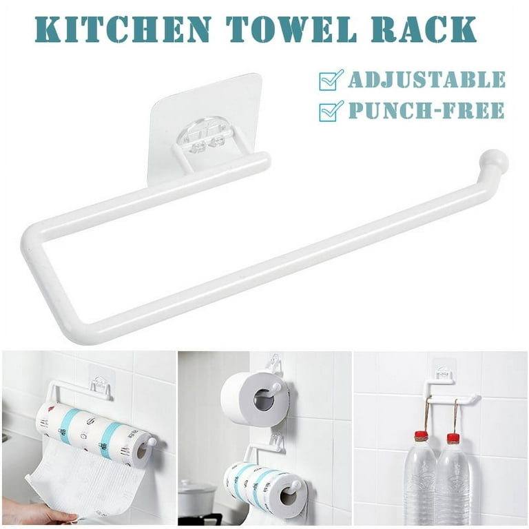 1pcs ABS Kitchen Paper Roll Holder Towel Hanger Rack Bar Cabinet
