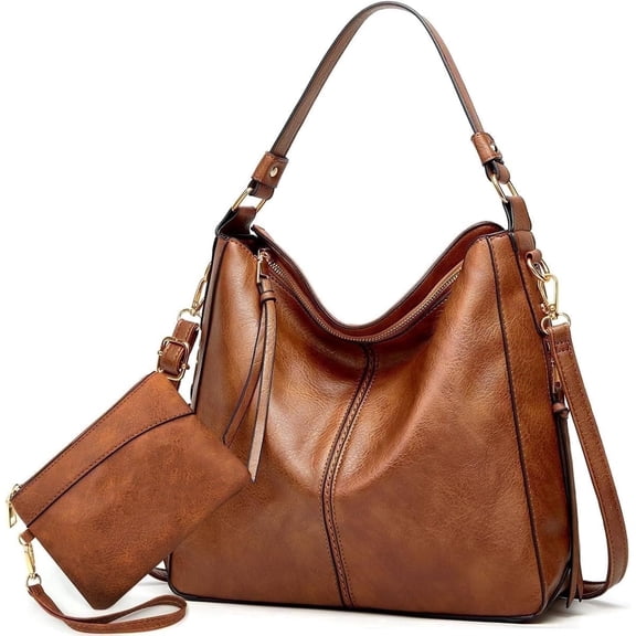 Gmdisc Hobo Bag for Women Crossbody Purse and Handbags Ladies Chic Shoulder Bags, Brown