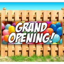 Grand Opening 13 oz Vinyl Banner With Metal Grommets