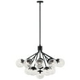 thumbnail image 3 of 52702BK Kichler Lighting Silvarious - 16 Light Chandelier-26 Inches Tall and 38 Inches Wide-Black Finish-Clear Crackle Glass Color, 3 of 8