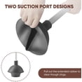thumbnail image 2 of Toilet Plunger and Brush 2 in 1 Toilet Bowl Brush Plunger Set with Holder Bathroom Cleaning Tools Combo with Caddy Stand Nylon Bristles Shatter-Resistant Plastic White, 2 of 4