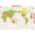 thumbnail image 3 of 32x50 Inch World Map Poster - Extra Large Canvas Wall Art for Classrooms & Office Decor, 3 of 13