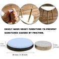 thumbnail image 2 of 16 Pcs Teflon Furniture Glides Round Self Adhesive Chair Legs PTFE Glides Floor Protectors for Furniture Easy Moving Chair Glides Wooden Floor Glides Glides - 30mm x 30mm, 2 of 4