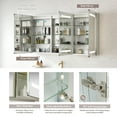 thumbnail image 6 of Santona 60 in.W x 32 in.H Medicine Cabinet with Aluminum Frameless LED Mirror, 6 of 16
