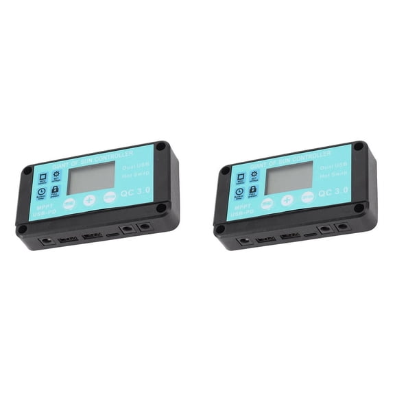 2X MPPT Solar Charge Controller Multiple Protection Solar Solar QC3.0 Controller with LCD Screen(30A)