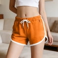 thumbnail image 5 of RYDCOT 3 Pack: Women's Pajama Shorts Sleep Lounge Sweatshorts Comfy Sleepwear Bottoms (Available In Plus Size) Orange, 5 of 7