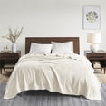 thumbnail image 2 of Madison Park Egyptian Cotton Blanket, Ivory, 2 of 6