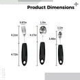 thumbnail image 4 of 3 Pcs Adaptive Utensils Set, Bendable Anti-Shake Comfort Grip Eating Aids for Elderly, Stainless Steel Weighted Silverware with Black Rubber Plastic Handle, Include Fork, Spoon and Small Spoon, 4 of 5