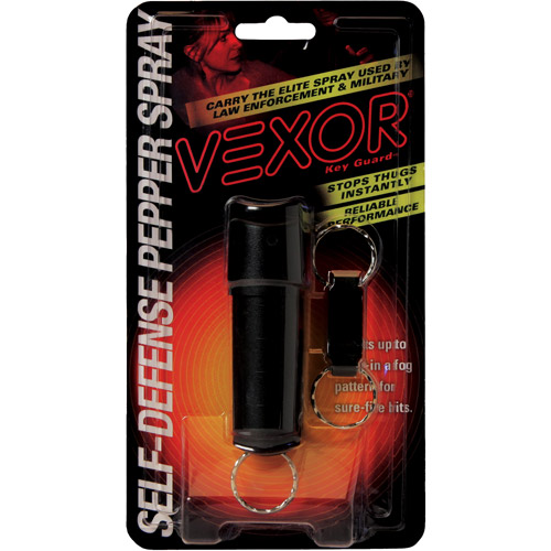 VEXOR Key Guard Pepper Spray, 1/2 oz, Black