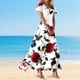 thumbnail image 1 of WILLBEST Vestidos De Verano Para Mujer, Vestido De Manga Corta Con Cuello En V Y Cintura Alta, Vestido Bohemio De Verano, Vestidos Fluidos Para Playa Y Vacaciones, 1 of 3