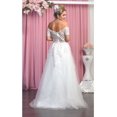 thumbnail image 2 of Off Shoulder Ivory Wedding Gown, 2 of 4