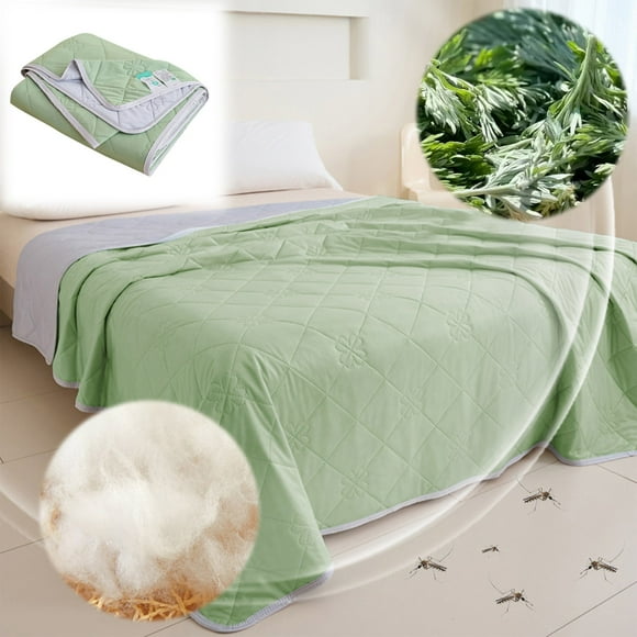HUASHENG Summer Ice & Mugwort Air Conditioning Quilt | Ice Themed Lightweight Summer Blanket | Machine Washable | Single & Double Sizes