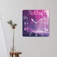 thumbnail image 3 of 16 Inch Wall Clock Battery Operated Square Clock for Office, Kitchen, Outdoor, Living Room,Fantastic White Unicorn on Watercolor Galaxy Nebula Beautiful, 3 of 4