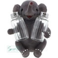 thumbnail image 3 of Servette Home Jungle Animals Kitchen Décor Novelty Salt and Pepper Shaker Set with Holder - Baby Elephant, 3 of 5