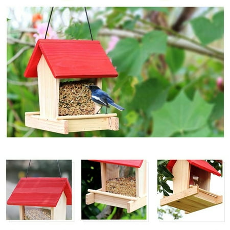 Bird Feeder Outdoor Bird Hanging Rainproof Balcony Villa Bird Food Box