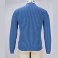 thumbnail image 5 of Yiliang Cable knit Classic Sweater for Men Fall and Winter Long Sleeve Warm and Thermal Top Clothes ,Blue,XL, 5 of 6