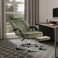 thumbnail image 4 of Velvet Executive Office Chair with Footrest & Reclining Back - Extra Wide & Tall, 300 lbs Weight Capacity, Ergonomic High Back Desk Chair w/ Lumbar Support, Big and Tall Computer Chair, 4 of 10
