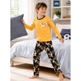 thumbnail image 4 of Beezizac Boys 2‑Piece Crew Neck Long Sleeve Pajama Set, Game Controller Graphic Kids Sleepwear Size 12, 4 of 7