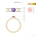 thumbnail image 4 of ANGARA Natural Square Emerald-Cut Amethyst Parallel Split Shank Ring in 14K Yellow Gold for Women (Size-5mm) | February Birthstone, Anniversary, Jewelry Gift for Women | Natural Amethyst Ring, 4 of 8