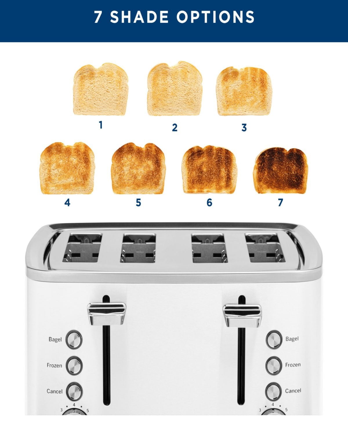 4 - slice toaster with separate controls and extra - wide slots