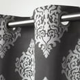 thumbnail image 2 of Exclusive Home Medallion Room Darkening Blackout Grommet Top Curtain Panel Pair, 52"x108", Taupe, 2 of 5