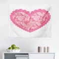 thumbnail image 1 of Love Tapestry, Abstract Artwork with Hearts Silhouette Sunshines Marriage Passion Party Print, Fabric Wall Hanging Decor for Bedroom Living Room Dorm, 2 Sizes, Dimgrey White, by Ambesonne, 1 of 1