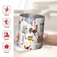 thumbnail image 5 of 12oz Coffee Tumblers White Chicken Farm Pattern Stainless Steel Vacuum Insulated Travel Tumbler Coffee Cups Mug with Lid and Straw with Cleaning Brush for Cold & Hot Drinks, 5 of 5