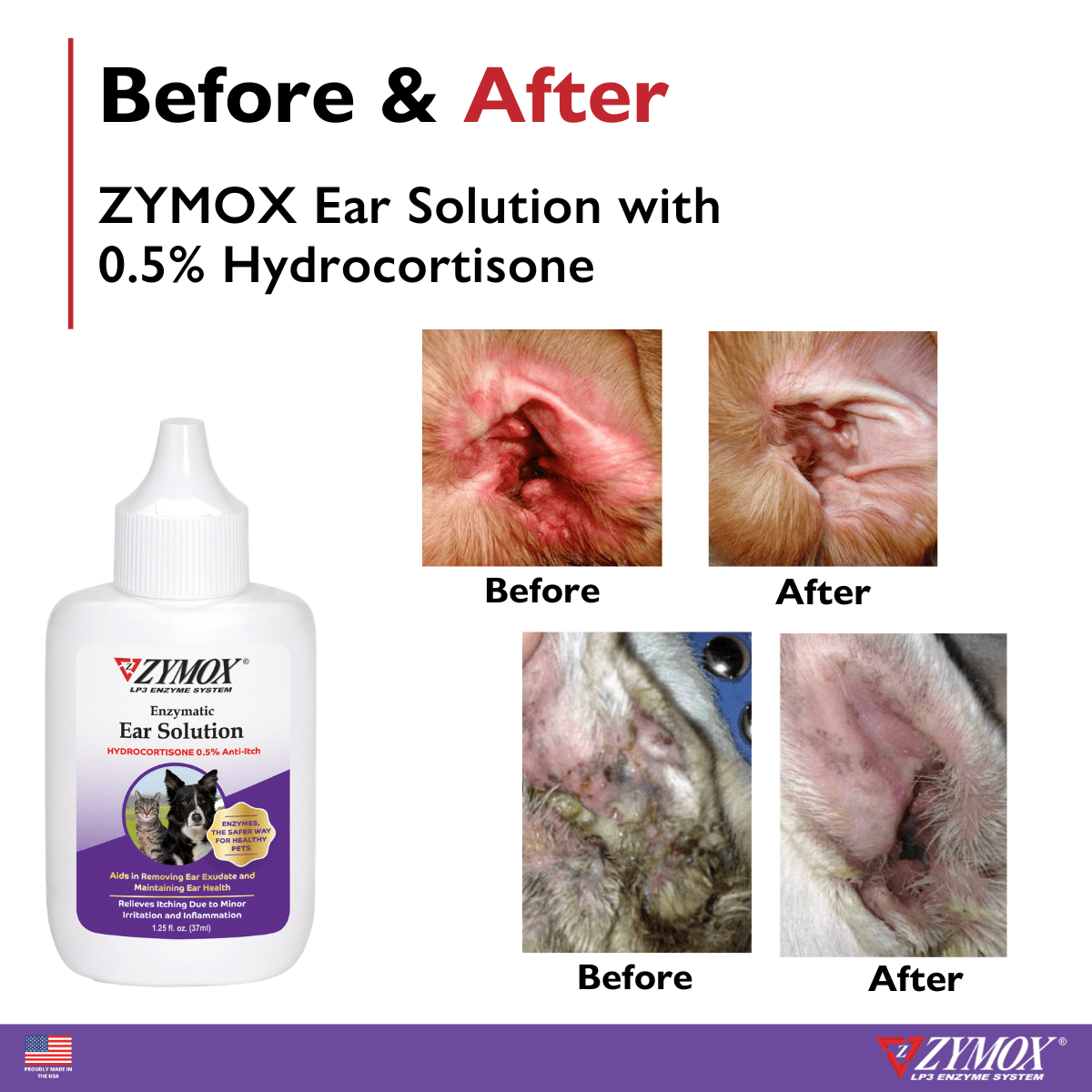 Zymox Ear Solution With 0.5-Percent Hydrocortisone, 1.25 Ounce
