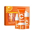 thumbnail image 2 of Cuidado personal, Leche limpiadora, Limpiador facial, Set hidratante blanqueador 5 en 1 con vitamina C (4 piezas, limpiador 30 g, tónico 30 ml, crema 10 ml, 15 g, iluminador, hidratante, apto para tod, 2 of 9