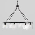 thumbnail image 7 of Black Chandelier,8 Light Farmhouse Chandeliers for Dining Room Light Fixtures Over Table,Industrial Hanging Lighting with Elliptical halo for Living Room Kitchen Island Bathroom Entryway Bedroom, 7 of 7