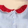thumbnail image 6 of JUMEYU Fourth of July Baby Girl Bodysuit Newborn Baby Girls Romper Short Sleeve Romper Playsuits Jumpsuit Infant Summer Clothes 0 3 6 9 12 18 24 Months (Sky Blue,12-18 Months), 6 of 6