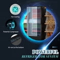 thumbnail image 3 of Chingoo 24'' Upright Display Refrigerator with Glass Door, 16.5 Cu.ft Commercial Display Fridge with Adjustable Shelves Black, 3 of 8