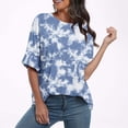 thumbnail image 2 of Blouses pour Femmes, Mode Décontractée, Manches Courtes Raccourcies, Chemise Ample Imprimée, 2 of 5