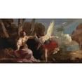 thumbnail image 2 of Francesco Maffei 24x15 Gold Ornate Framed and Double Matted Museum Art Print Titled - Hagar and the Angel (circa 1650), 2 of 4