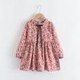 thumbnail image 2 of newwalpole Fashion Little Girls Floral Dress Long Sleeve Ruffled Cute Spring Autumn Pink for Size 2-3 Years, 2 of 9