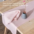 thumbnail image 3 of over&back 18x108 Washed 100% Linen Table Runner - Washable Table Runners for a Custom Home Decor Tablescape - Perfect for Coffee Table, Dinner Table, Living Room, and More - Pink, 3 of 9