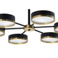 thumbnail image 4 of Sunpan Oswin 37" 6-light Modern Metal Chandelier in Gold/Black, 4 of 4