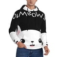 thumbnail image 2 of Balery Cat Meow Pattern Mens Hoodie Kangaroo Pocket Hoodie Pullover Hooded Sweatshirt Ideal for Daily Wear Travel and Home-3X-Large, 2 of 7