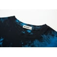 thumbnail image 3 of Mens Hip Hop Tie-Dyed Hipster Curve Hem T Shirt(Blue M), 3 of 3