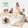 thumbnail image 5 of Goodevas Montessori 5-in-1 Wooden Indoor Climbing Frame with Triangle, Arch, Ramp, Net, Cushion, Ages 1-5, 5 of 10