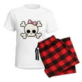thumbnail image 5 of CafePress - Cute Skull Girl Women's Light Pajamas - Women's Short Sleeve Print T-Shirt and Pants Light Cotton Pajama Set, 5 of 7