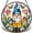 Multi-color Gnome, variant on Tree of Life Stained Glass Suncatcher for Window Hanging, Round Suncatcher for Window Decoration, Colorful Tree Wall Art Decor Gift for Thanksgiving, Christmas T012 (6.3IN)