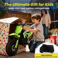 thumbnail image 6 of Track Seven 24V Electric Dirt Bike for Kids, Official Licensed Honda Electric Motorcycle, Up to10 Mph, Twist-Grip Throttle, 12" Pneumatic Tires, Bluetooth, Music, Motorcycle for Kids 6+, Green, 6 of 9