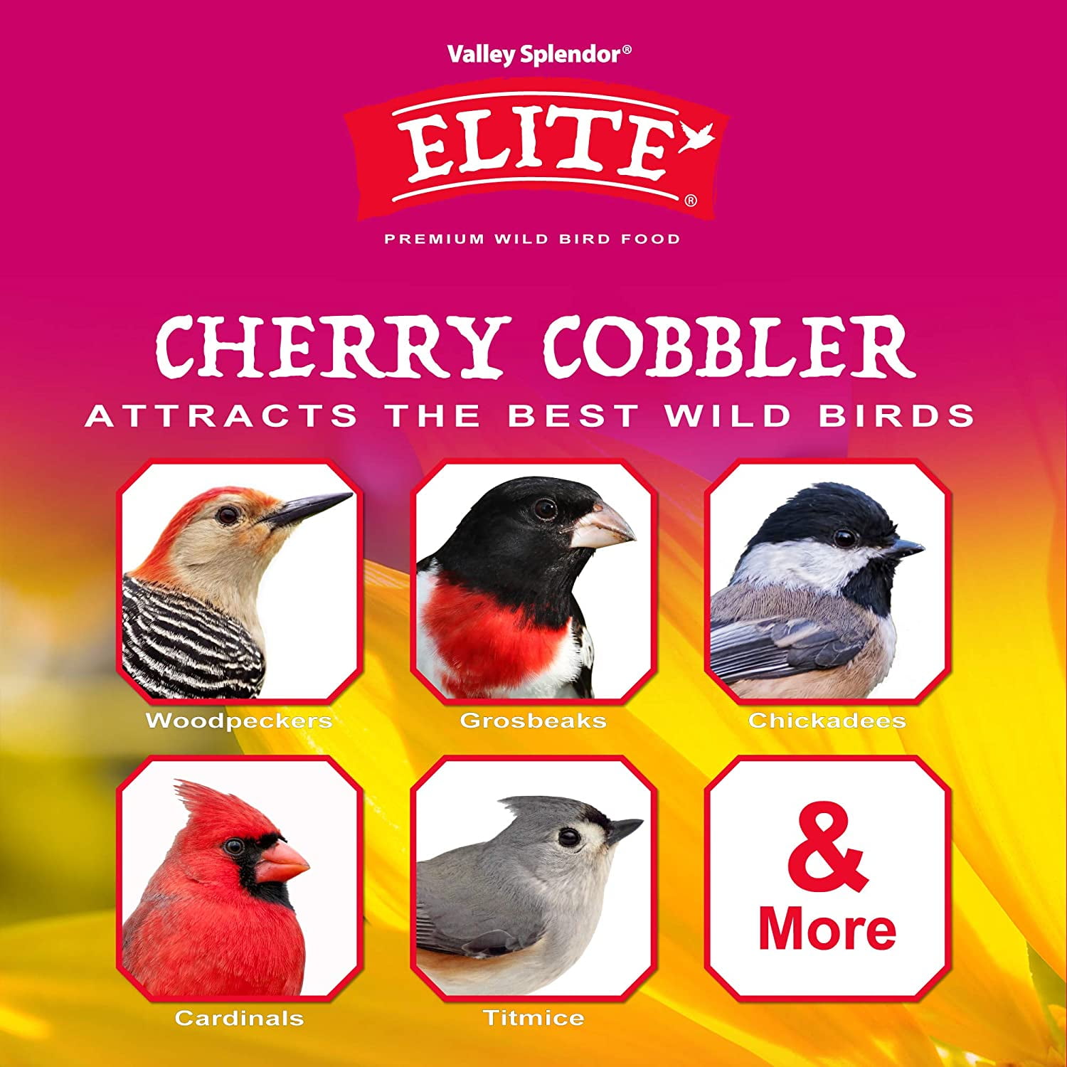 Elite Cherry Cobbler Seeds Wild Bird Food, Cherry Cobbler, 5 lb Bag
