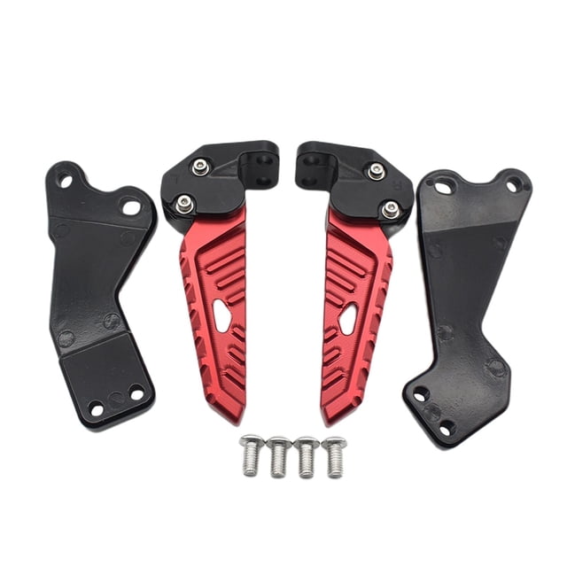 Reposapiés traseros para motocicleta, repuesto de motocicleta CNC plegable, 1 par de pedales para reposapiés de , para 155 125 rojo shamjiam Reposapiés traseros de motocicleta