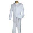 thumbnail image 2 of VINCI Men's White Banded Collar 5-Button Classic-Fit Tuxedo Suit - NEW, 2 of 2