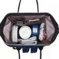 thumbnail image 2 of Baby Diaper Bag Mommy Backpack, navy blue flowers（black）, 2 of 3